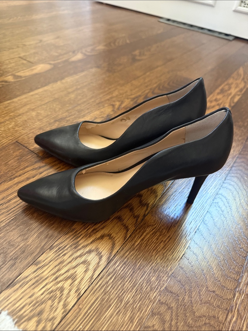 Vince Camuto Black Pointed-Toe Stiletto Pumps
